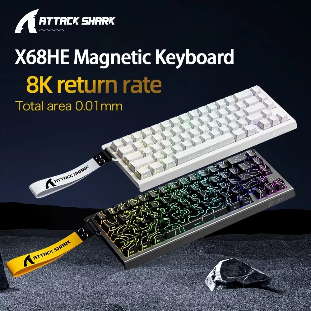 Tablet Accessories Gifts - ATTACK SHARK X68HE Magnetyczna klawiatura mechaniczna