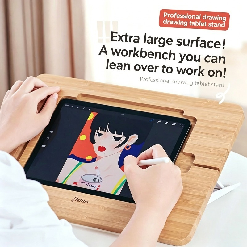 Drewniany uchwyt na tablet do  – Tablet Drawing Accessories recenzja i cena